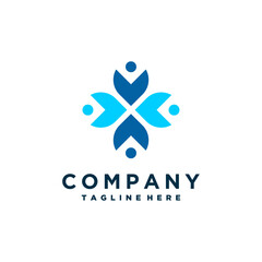 nonprofit logo design with hands and heart