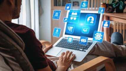 Cyber security icons show cyber attack defense, malware protection, and data security. Cybersecurity prevents hacking, ensures safety, and strengthens cyber attack resilience. Gist