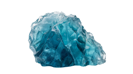 Isolated Glacier Ice Formation in Blue Tones