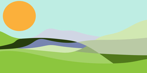 vector illustration of a landscape