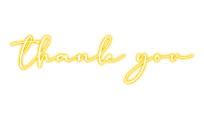 Luminous handwritten neon message design showing appreciation and sincere gratitude
