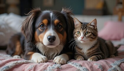 cat and puppy