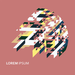 Modern composition blends triangles and parallelograms with vibrant overlays ideal for posters branding and digital art projects