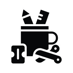 stationery glyph icon illustration vector graphic.eps
