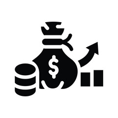 economic glyph icon illustration vector graphic.eps