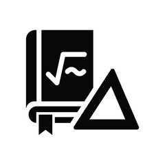  math book glyph icon illustration vector graphic.eps
