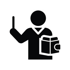  teacher glyph icon illustration vector graphic.eps