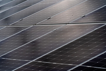 Photovoltaic solar panels generating clean energy