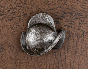 medieval steel knightly protective helmet