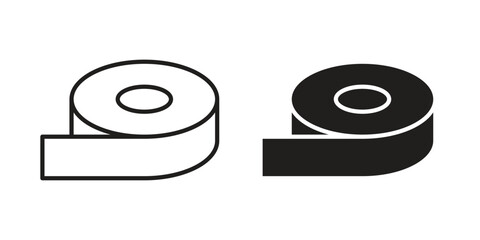 Adhesive tape icons or logo design isolated sign symbol vector illustration - high quality line style vector
