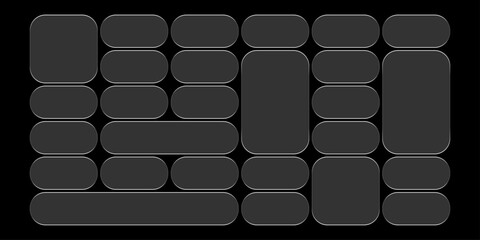 Futuristic transparent glass frames for website landing page. Digital banners UI templates design
