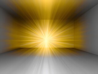 Yellow-white burst of light radiates from center; ample room reserved for logo placement.