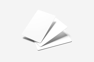 Blank and white membership card for mockup