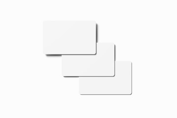 Blank and white membership card for mockup