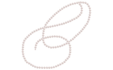 White Pearls Alphabet Letter O Luxury Text Design Vector Illustration.