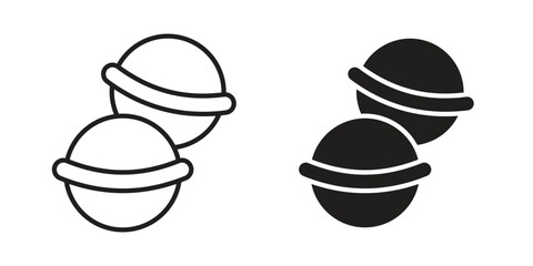 Bath salts bomb icons or logo design isolated sign symbol vector illustration - high quality line style vector