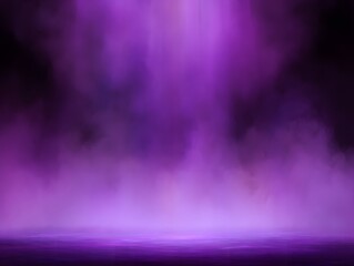 Abstract glowing purple mist, middle area clean