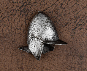 medieval steel knightly protective helmet
