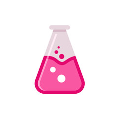 Test tube icon, Medical, chemical or biology lab, school education concept with tubes and flasks, vector illustration
