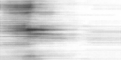 A striking horizontal black and white halftone pattern gradually fades from dense darkness to bright lightness. © Laiju Akter