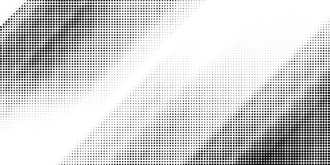 Bold black dots form a dramatic diagonal halftone pattern with a strong visual sweep.