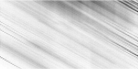 A monochromatic abstract halftone texture spreads across the frame with an expansive, fading dot effect.
