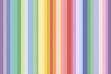 Obraz premium Rainbow Stripe Harmony: A vibrant, seamless pattern of vertical rainbow stripes showcases a spectrum of colors, evoking feelings of joy, inclusivity, and creative expression.