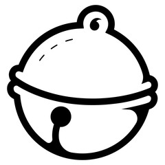 cat collar pet bell outline icon