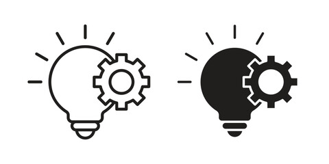 Implement icons or logo design isolated sign symbol vector illustration - high quality line style vector