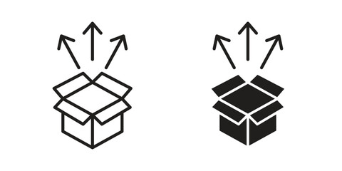 Fototapeta premium Product release icons or logo design isolated sign symbol vector illustration - high quality line style vector