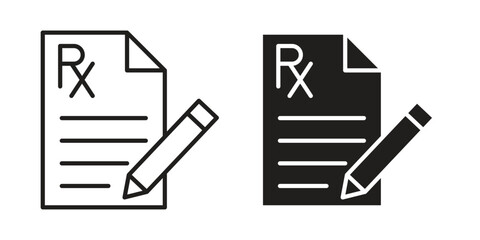 RX icons or logo design isolated sign symbol vector illustration - high quality line style vector