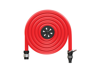Coiled Fire Hose pipe icon 3d rendering illustration