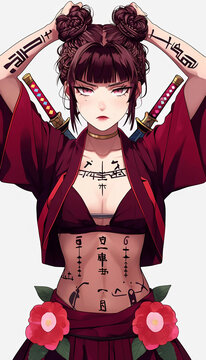 immagine di ragazza in stile anime cinese Donghua dai lunghi capelli e abito tradizionale, image of a girl in Chinese Donghua anime style with long hair and traditional clothing