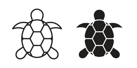 Obraz premium Turtle icons or logo design isolated sign symbol vector illustration - high quality line style vector