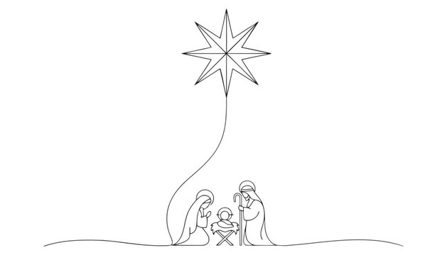 A black and white image of a snowflake and a figure sitting on the ground with their back to the viewer in a meditative pose