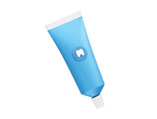 Toothpaste Tube with Tooth Icon illustration 3d