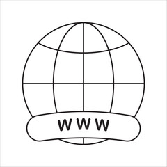 Web icon outline vector