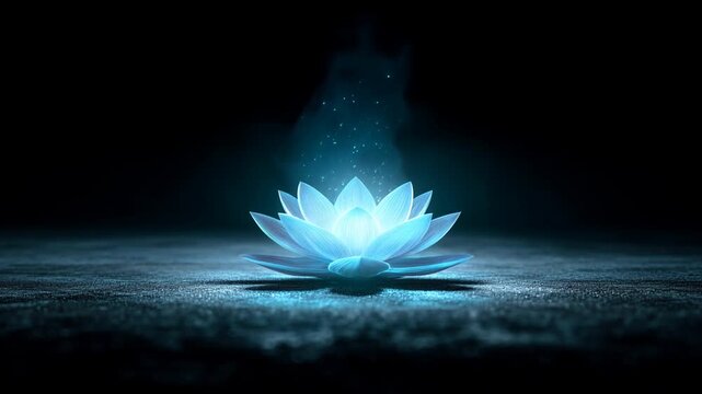 5th fifth chakra vishudda throat chakra lotus emitting light blue energy