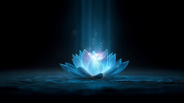 5th fifth chakra vishudda throat chakra lotus emitting light blue energy