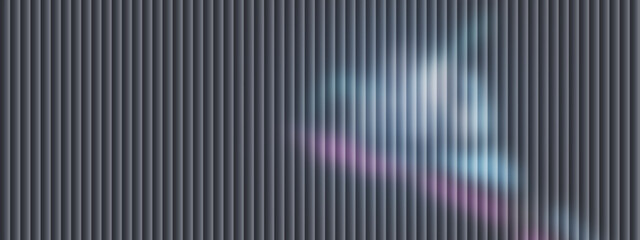 Glowing blue and purple light streaks on dark striped background