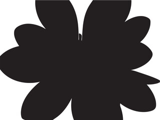 Black flower vector graphic: floral silhouette illustration eps