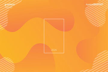 2026, Trendy and modern gradient fluid wave background.