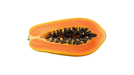 Half of fresh papaya on Transparent Background
