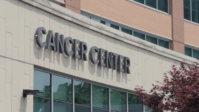 Cancer Center exterior of health building 4k