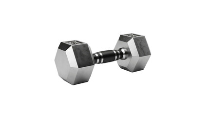 Hex Dumbbell isolated on Transparent Background