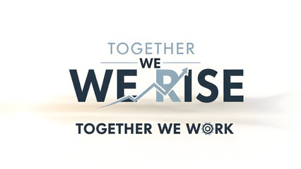 Inspirational teamwork and collaboration graphic design