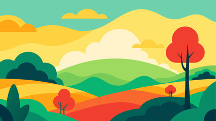 Vibrant autumn landscape