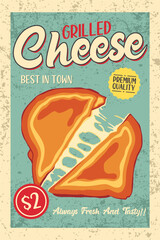 Retro Grilled Cheese Sandwich Advertisement Poster