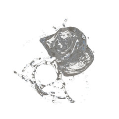 Fountain top view isolated transparent background photo realistic 3d rendering PNG 16 bit with alpha channel
