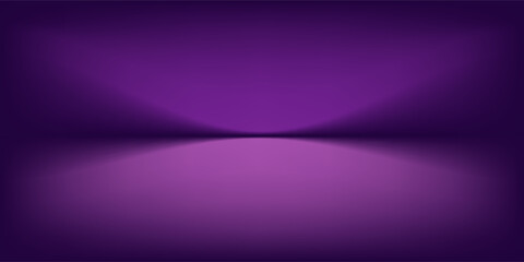 Fototapeta premium Purple Background Wall Studio Room with Spotlights,Shadow on floor.Empty Dark Violet Backdrop Stage Show with neon light for product presentation,Vector 3D Ivy Display Podium Stand,eps.10